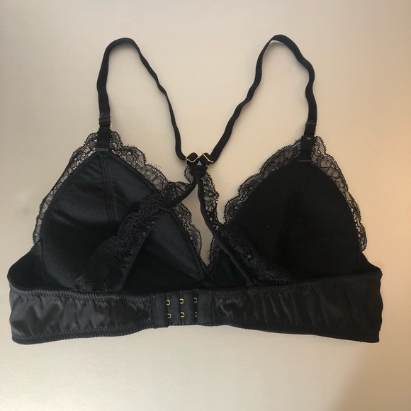 Black silk and lace bra / lingerie - Picture 5 of 7